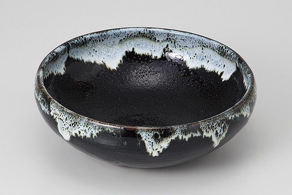 ゆず天目白流し 丸向付