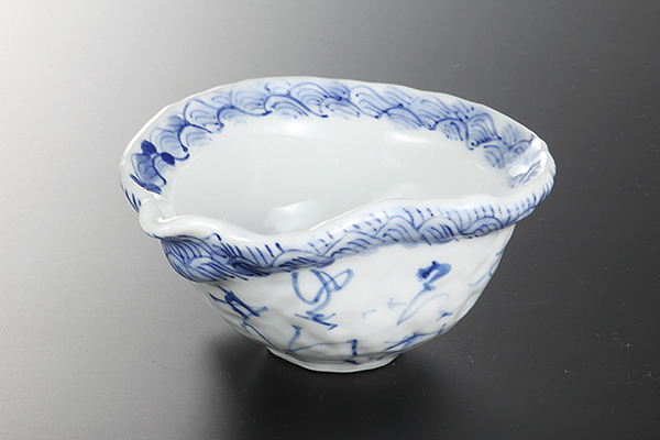 染付いろは 片口小鉢