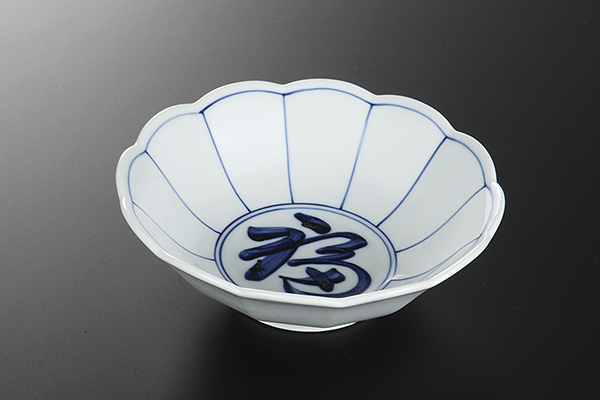 福文字 菊型向付