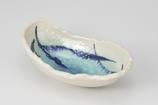 【廃番】涼彩散し 岩型ひねり鉢