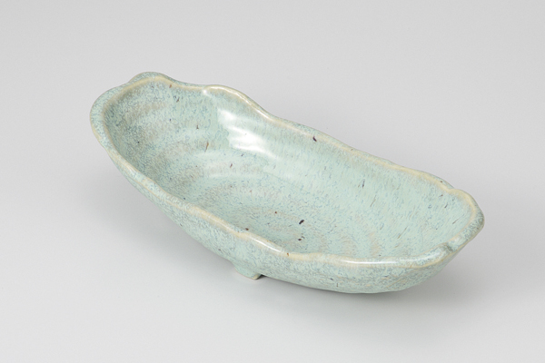 青うのふ 岩楕円鉢