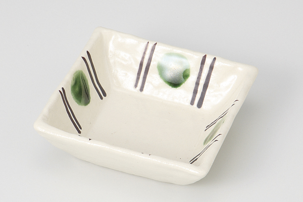 織部点紋 角小付