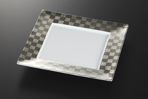 プラチナ市松 26cm角皿