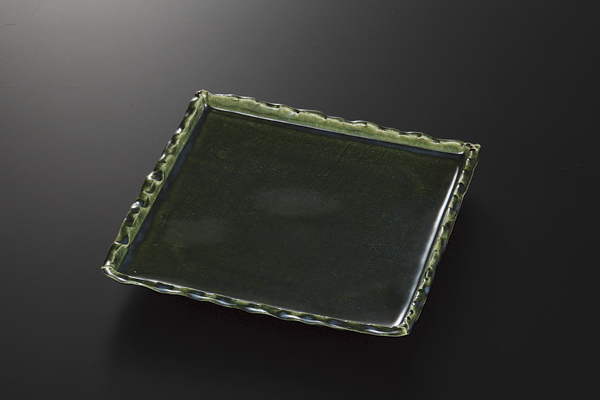 織部布目 角前菜皿