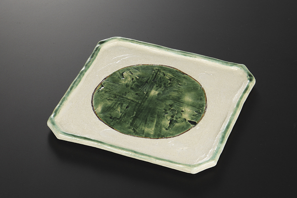 織部丸 角切角皿