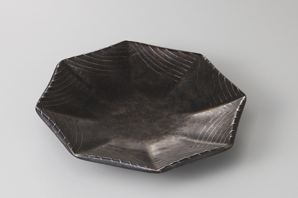 熔岩流 八角皿