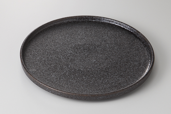 黒結晶 丸トレー(小)