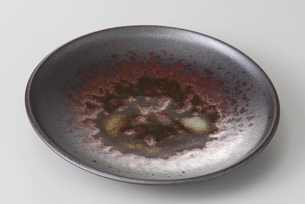 火色釉彩 4寸皿