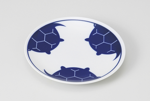 【廃番】染付亀 4寸皿