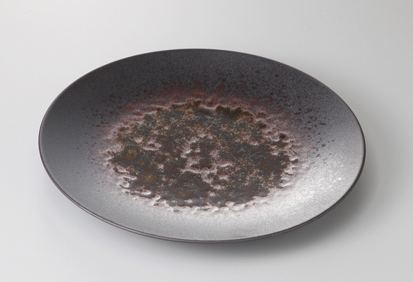 火色釉彩 7寸皿