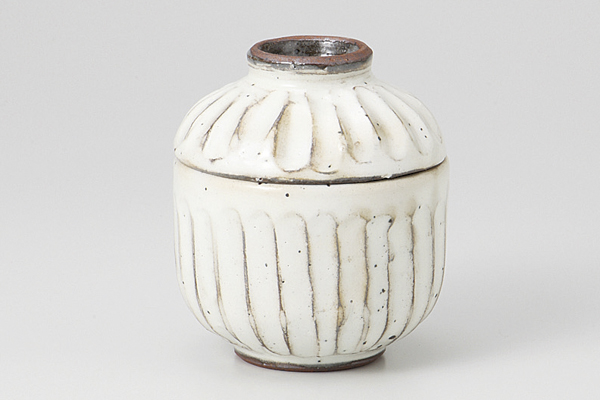 粉引 削ぎむし碗