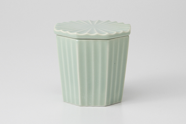 【廃番】天竜磁 八角彫むし碗