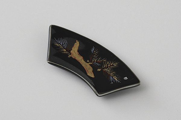黒松 扇型箸置