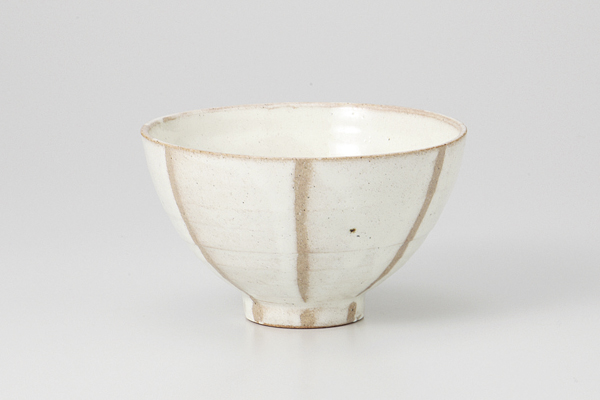 粉引抜き十草 飯碗(小)