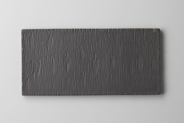 炭化焼締 はつり長角皿