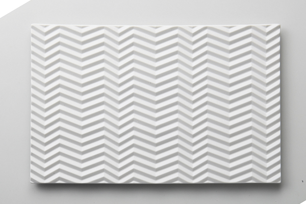 白ビスク 矢羽長角皿