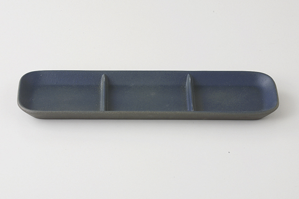 炭化土塗分(ブルー) 仕切皿