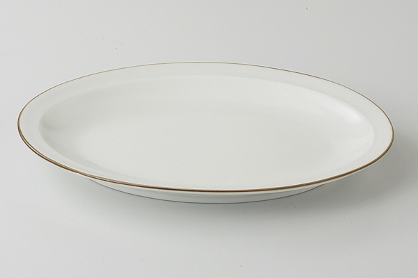 白マット 8″オーバルプラター