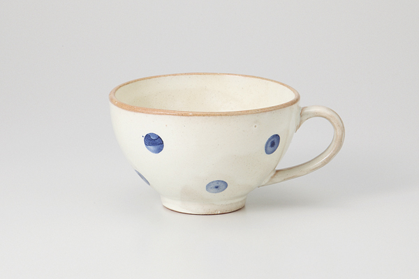 【廃番】粉引ゴス水玉 スープカップ