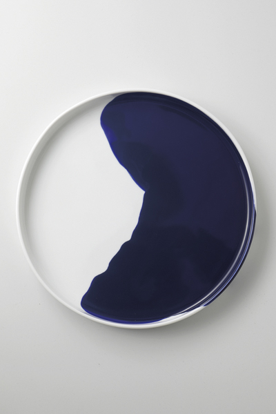 シェードブルー 28cm切立プレート