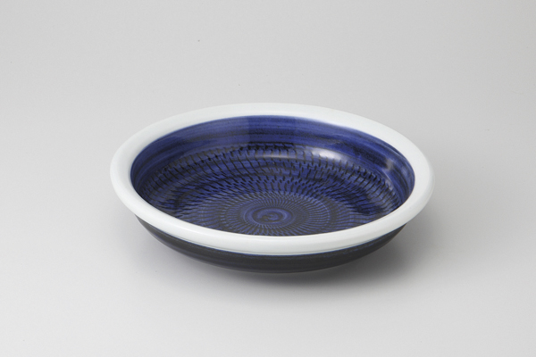 呉須巻 玉渕8.0浅丼(軽量土)