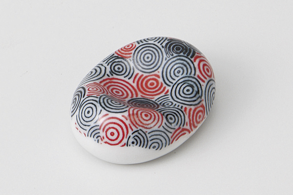 連輪(紺) 丸型箸置