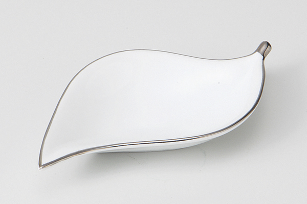 渕シルバー リーフ小付(強化)