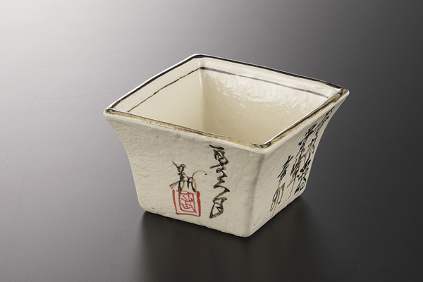 サビ山水 角小鉢