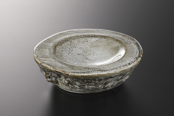 唐津釉彩 くぼみ高台皿