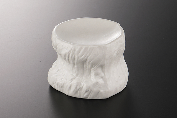 白釉 岩型高台珍味