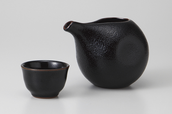 柚子天目 丸型冷酒器