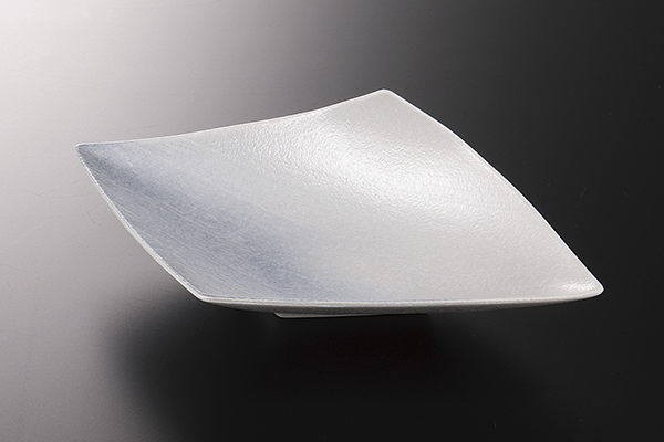 朧銀彩 一方上り菱型向付