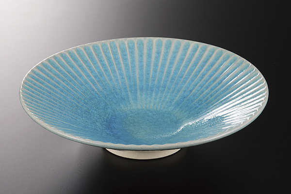 トルコブルー 反7.0鉢