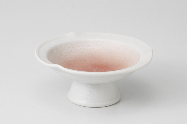 ピンク吹 高台皿(小)