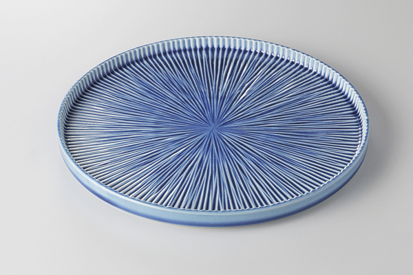 トルコ釉 しのぎ7.5皿