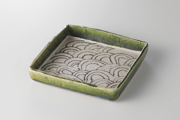 オリベ青海波 切立前菜皿