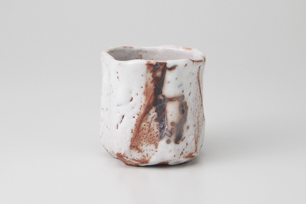 白志野 削ぎ目湯呑