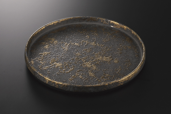 ゴールドたたき 24cm切立皿