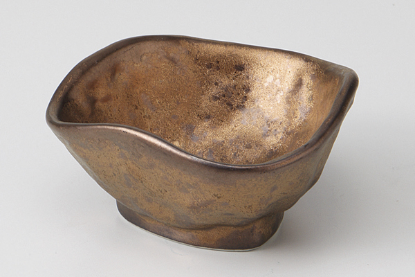 ゴールド窯変 三角小鉢