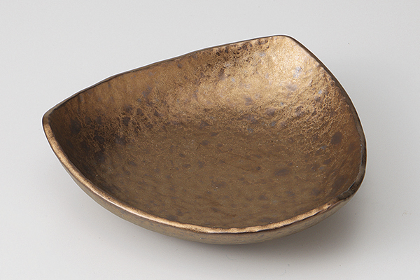 ゴールド窯変 三角鉢