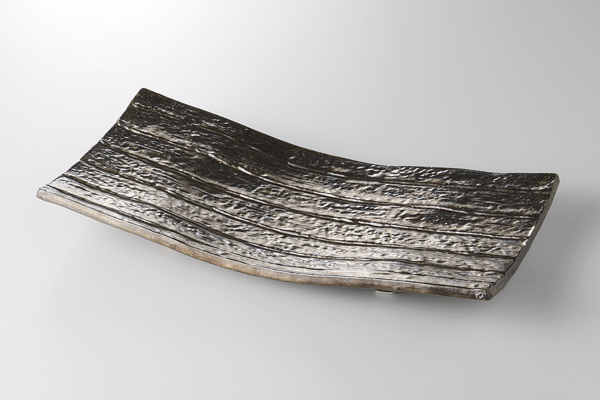 ゴールド窯変 まな板皿