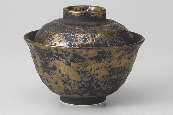 ゴールドたたき ロクロ目蓋物