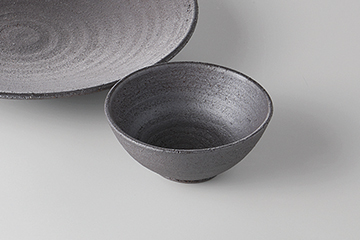 黒吹き焼締 プチボール