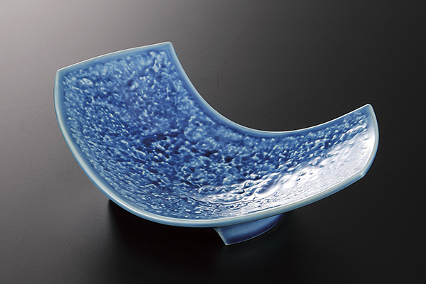 青釉 砂目両上り向付