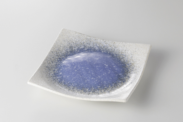 藍釉彩 正角5.5皿