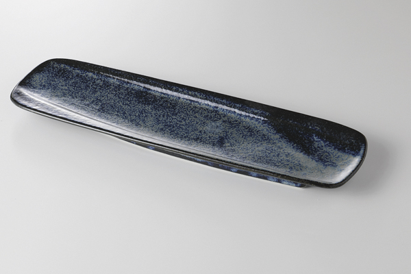 青粉引 リム長皿