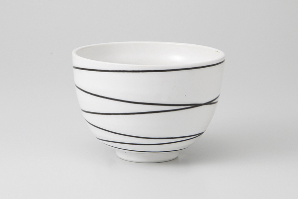 白マット黒渦 多用碗
