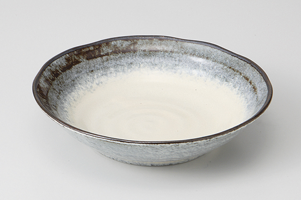 錆巻粉引 5.5浅鉢