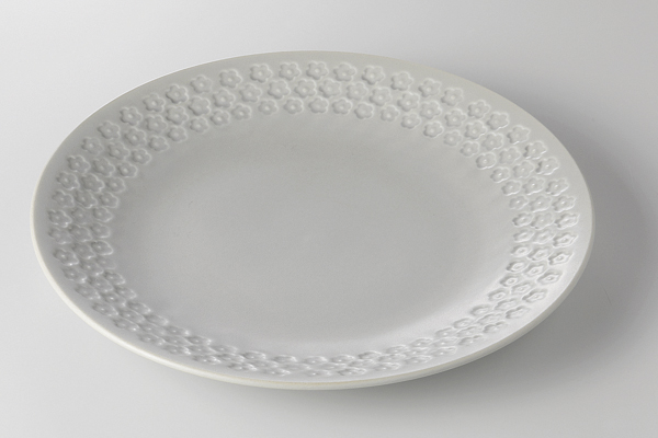 グレー 印花8.0皿