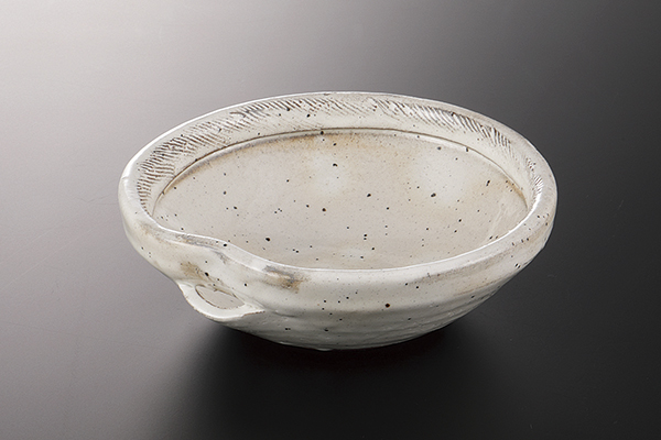 粉引くし目 片押し注鉢